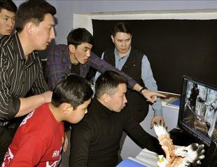 Young Kyrgyz people dub Turkish TV dramas