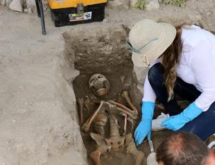 Human skeletons found in Kuşadası excavations