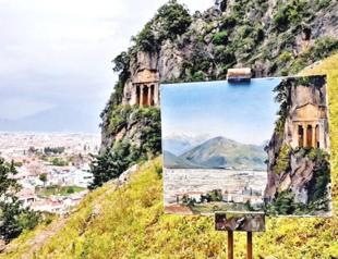 Artist paints ‘Turkish Saga’ in cities he visits with caravan