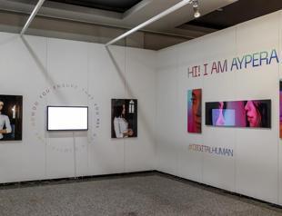 Robot actor Aypera welcomes guests at Contemporary Istanbul