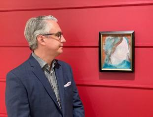 Bowie painting from donation bin up for auction