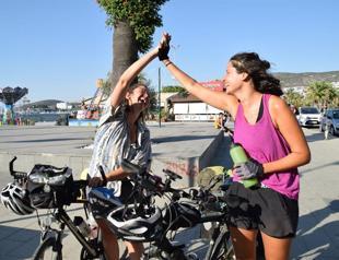 Three women pedal from Austria to Turkey’s resort