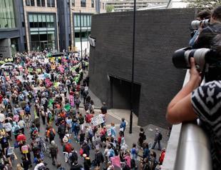Extinction Rebellion protests in London’s financial centre