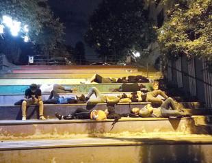 Students sleep in parks to draw attention to housing problem