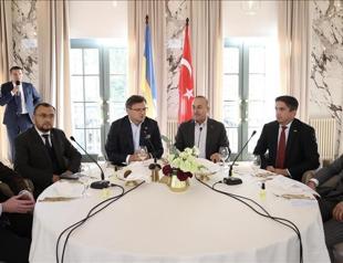 Turkish foreign minister meets businesspeople in Ukraine