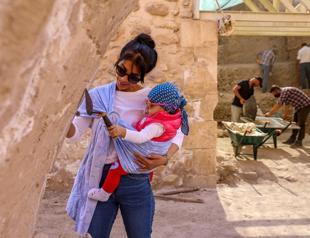 Archaeologist couple’s baby witnesses excavation at historical castle