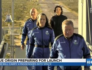 William Shatner, TV’s Captain Kirk, blasts into space