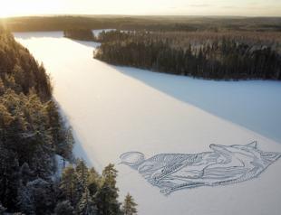 Architect’s ephemeral lake art a winter tradition