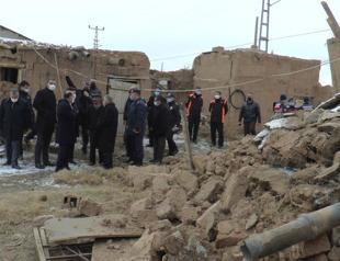 Houses damaged after earthquake in central Turkey