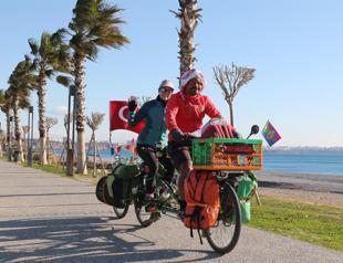 French couple touring on bikes reaches resort town