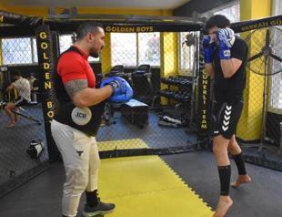 Health care workers take kickboxing classes