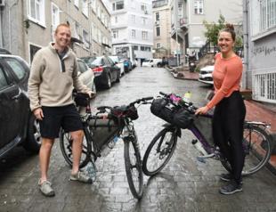 Danish couple touring on bikes reaches Istanbul