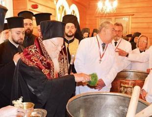 Patriarchate lights caldrons to produce Holy Myron oil