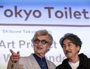 Wenders making a film about public restrooms in Japan