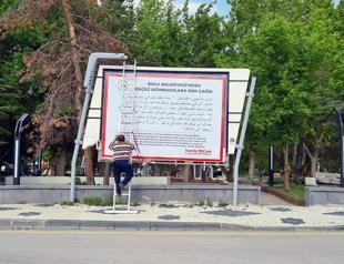 Anti-migrant billboards in Bolu removed