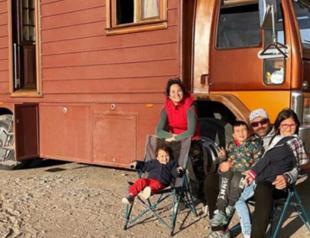 Family of five live in camper truck after house break-in