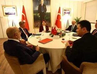 Leaders of the six opposition parties meet for coalition protocol