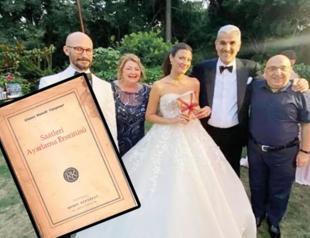 Bibliopolist bestows rare novel to bride at her wedding