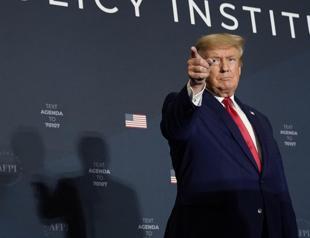 Trump back in Washington, repeating election lies