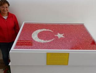 Teacher replaces frayed Turkish flags with new ones