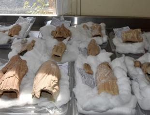 Ancient sculpture pieces put together