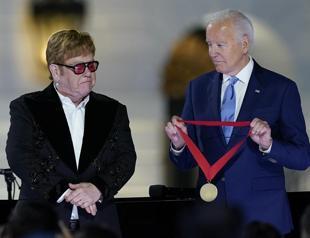 Elton John, a Trump favorite, sings at Biden White House