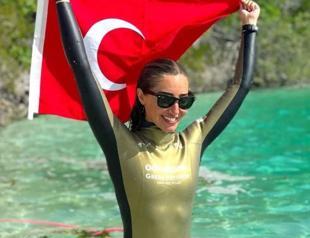 Turkish free-diver Şahika Ercümen refreshes her record