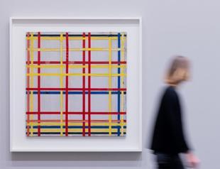 Mondrian painting hanging upside down for 77 years