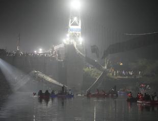 Suspension bridge collapse kills over 130 in India