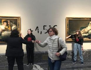 Climate activists glue hands to Goya frames at Spain’s Prado