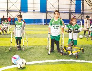 ‘Walkerspor’ helps children with cerebral palsy to play football
