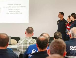 Female officers train men on violence against women