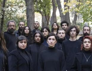 Iranian actors stage silent protest without headscarves