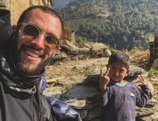 Young man earns money as nomad