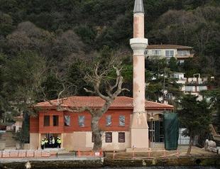 Historical Vaniköy Mosque, destroyed in fire, restored