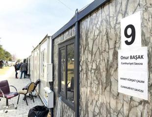 Legal services continue in containers in Hatay Courthouse garden