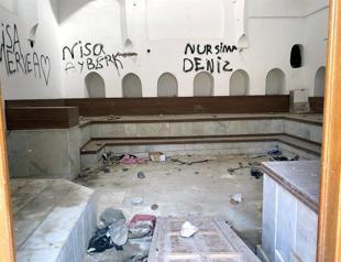 Twice restored 657-year-old hammam vandalized