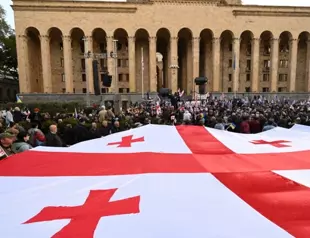 Thousands rally in Georgia against government