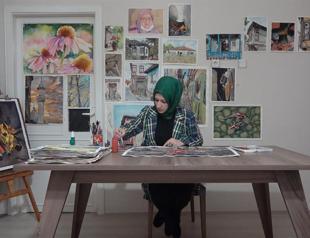 Painter portrays plight of quake survivors in watercolor