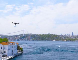 Intercontinental package delivery made by drones