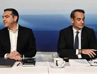 Greeces Mitsotakis eyes new term in uncertain ballot