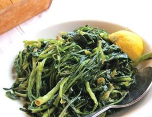 Bounty of May, wild greens and Crete