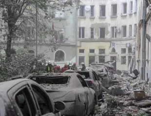 Russian missile attack on Lviv kills 4 people and wounds dozens