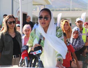 Saudi princess pays visit to quake-hit city