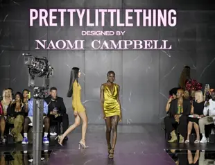 Naomi Campbell struts runway in new fashion collab