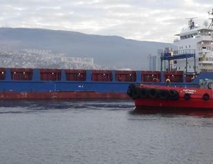 Turkish ship carrying health supplies to Gaza docks in Egypt