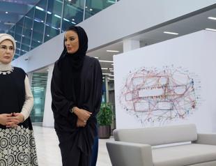 First lady discusses Gaza peace efforts in Qatar visit