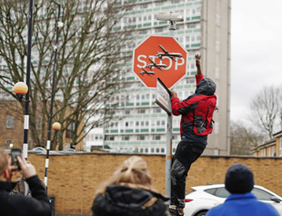 Two men run off with new London Banksy installation