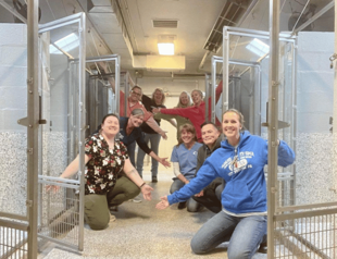 An animal shelter is empty for the first time