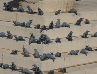 Mice welcome visitors at Temple of Apollo Smintheus